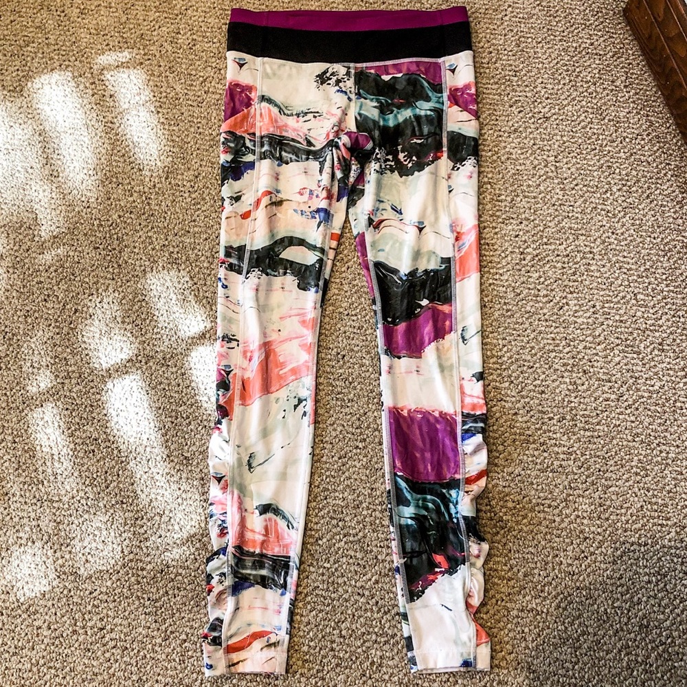LULULEMON RUCHED HIGH WAIST LEGGINGS 8